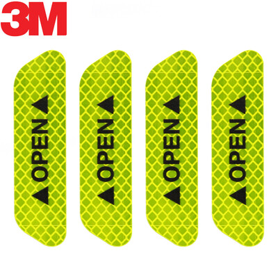 

3M Safety warning sticker 2593cm 4pcs Fluorescent green