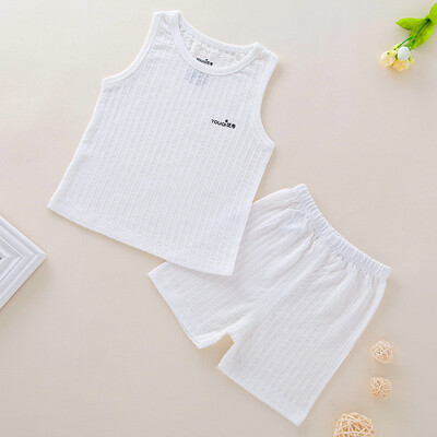 

Summer Baby Vest Cotton Baby Girl Clothes Sleeveless Boy Clothing 3 6 9 Months 4 Years Toddler Infant Outfit Pajamas Suit Costumes