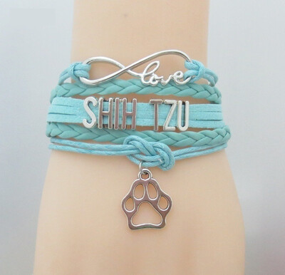 

Fashion Leather Multi-layers Jewelry Shiba Inu Mom Dog Charm Bracelet for Couple Infinity Love Animal Puppy Men Women Chain Bangle