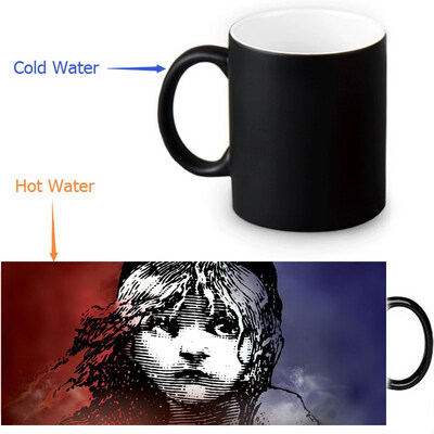 

Les Miserables 350ml/12oz Heat Reveal Mug Color Change Coffee Cup Sensitive Morphing Mugs Magic Mug Milk Tea Cups