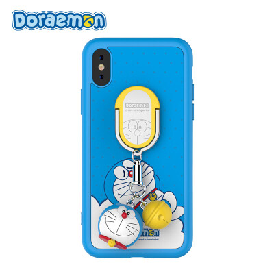 

Rock (ROCK) Apple X Mobile Shell Doraemon Непрозрачные украшения Обложка 10 Стенд Мультфильм iPhone X Мультфильм Hard Shell 5.8 Дюймовый синий