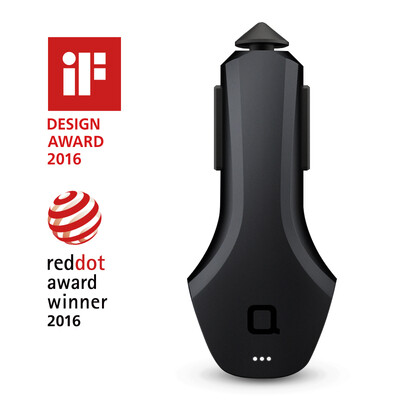 

ZUS United States nonda smart car charger car charger dual port fast charge APP smart car parking parking management battery monitoring military standard iF red dot design award black