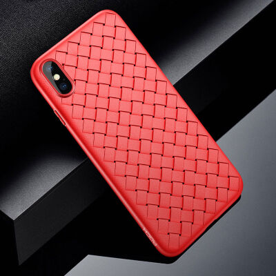 

USA Stock iPhone X Case Cover Skin-Rock Brand TPU Slim Ultra-thin Soft Woven Pattern Design