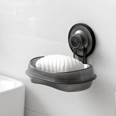 

Runjin Soap Box Free Punch Soap Box Holder Oval Powerful Suction Cup Black Box Bathroom Series RJ-1060