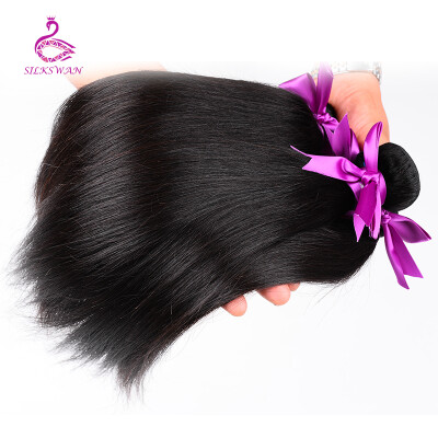 

Silkswan Brazilian Remy Hair 3 Bundles Natural Color Straight Human Hair 8-28 inch Brazilian Hair