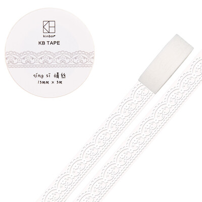 

Kinbor lace hand book&paper tape 15mm5msmall fresh hand book sticker peach core DTB64085