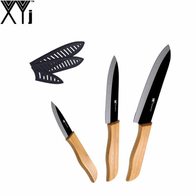 

XYJ Brand Kitchen Ceramic Knife Set Chef Slicing Paring Knife For 3, 5, 6 Inch Bomboo Handle Kitchen Knives Hot Sale