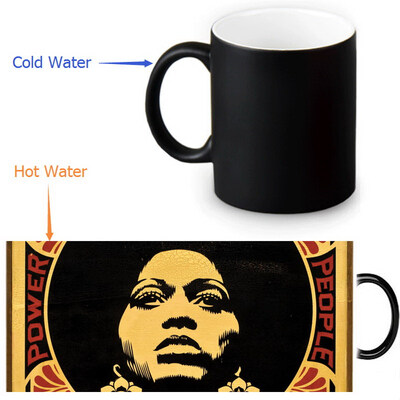 

Shepard Fairey Graffiti 350ml/12oz Heat Reveal Mug Color Change Coffee Cup Sensitive Morphing Mugs Magic Mug Milk Tea Cups