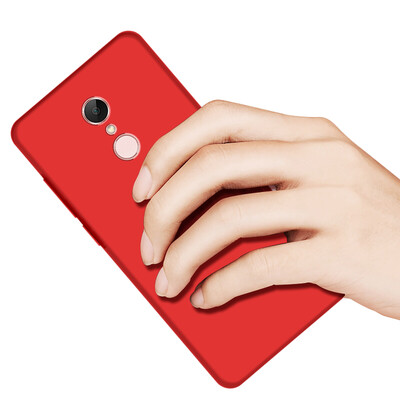 

KOLA Phone Case Frosted Silica Gel Soft Shell Red for Xiaomi Redmi 5 plus, KOLA Phone Case For Xiaomi Redmi 5 Plus Smartphone Red