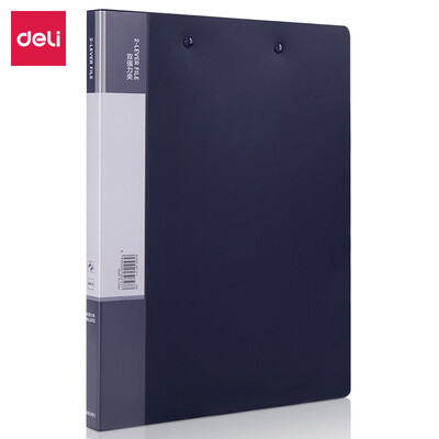 

Deli deli A4 matte double strong folder folder folder dark blue 5112