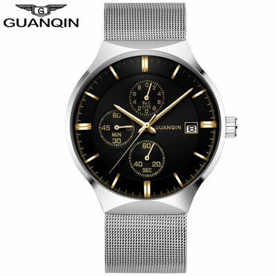 

GUANQIN Watch Mens Watch Casual Fashion Quartz Watch waterproof calendar watch