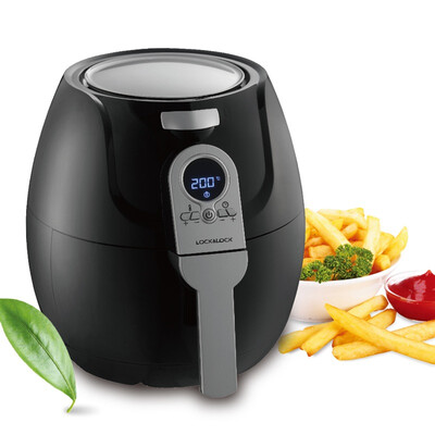 

LOCK & LOCK The third generation of oil-free air frying pan microcomputer version of the intelligent air fryer fryer ECF-301R classic black