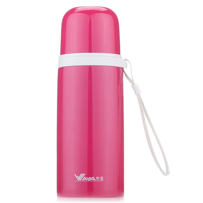

WAYA Bullet Warmer Мужская нержавеющая сталь Cup Student Water Bottle Креативная портативная чашка с чашкой для чая 350 мл Rose Red HR-350D-5