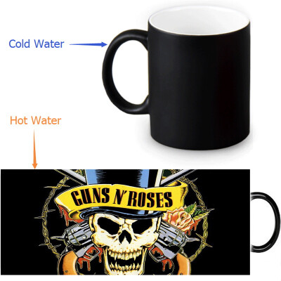 

Guns&Rose 350ml12oz Heat Reveal Mug Color Change Coffee Cup Sensitive Morphing Mugs Magic Mug Milk Tea Cups