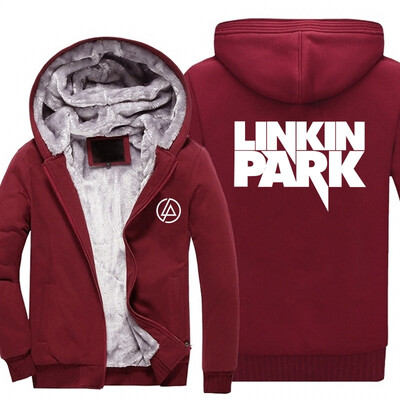 

2018 New hot Linkin Park print Hooded hoodies 2017 new man autumn winter long thick sweatshirt size