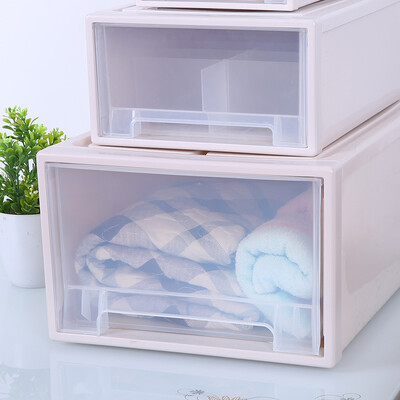 

Youjia storage box drawer type wardrobe storage box transparent plastic storage box clothes storage box underwear socks storage box 2 sets U-6187