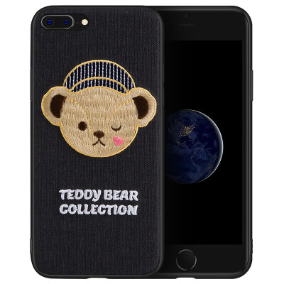 

Teddy Collectible Apple 87Plus Mobile Shell iPhone87Plus Cartoon Cover Creative 3D Three-dimensional Embroidery All-inclusive Soft shell Playful Teddy