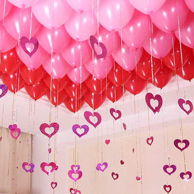

Yu Hua Ze Balloon Set 200 Pack Heart-shaped Pendant Wedding Celebration Birthday Proposal Holiday Decorations Purple White Pump