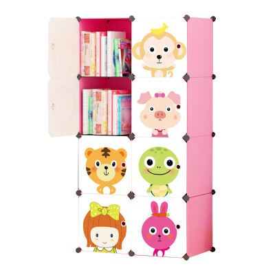 

Tinghao tinghao magic piece wardrobe children baby plastic cartoon wardrobe combination storage cabinet folding assembly fabric wardrobe film wardrobe