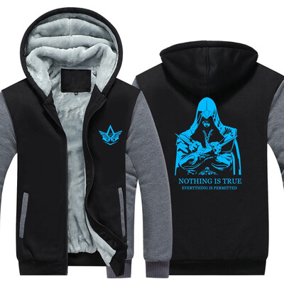 

2018 Game Luminous pattern Thicken Hooded Zipper Coat Jacket Sweatshirt USA SIZE free shipping Hoodies