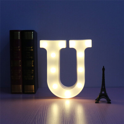 

WH 26 Буквы Белый светодиодный ночник Marquee Sign Alphabet Lamp на день рождения Свадебная вечеринка Спальня Стена Висячие украше