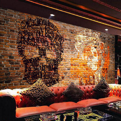 

Custom 3D Wall Murals Обои Европейский стиль Ретро граффити Люди Голова Кирпичная стена Обои для рабочего стола Mural De Parede 3D