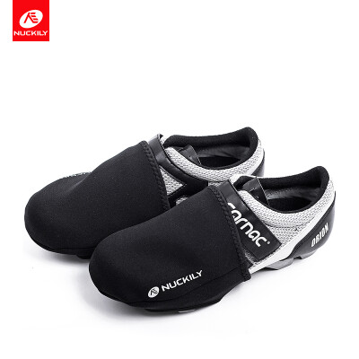 

NUCKILY Cycling Lock Shoes Cover Windproof Abrasion Resistant Fabric Road Bike Toe Cover Keep Warm Cycling Equipment Half Overshoe