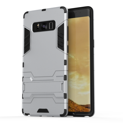 

Shockproof Ultra-thin Armor Plastic TPU Back Case Cover with Stand Holder Phone Case for Samsung Galaxy Note 8