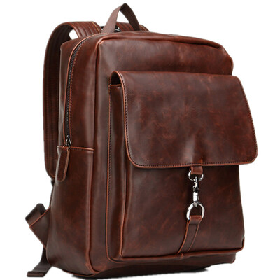 

Новый кожаный рюкзак рюкзак Корейский модный мужской рюкзак Vintage Crazy Horse Daypack Bag