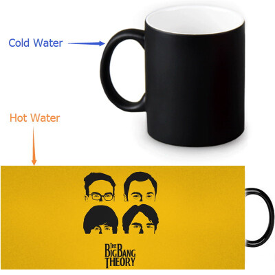 

The Big Bang Theory 350ml12oz Heat Reveal Mug Color Change Coffee Cup Sensitive Morphing Mugs Magic Mug Milk Tea Cups