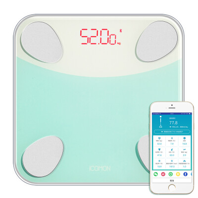 

ICOMON i9 body fat scale electronic scale body weight scale body fat scale 20 data APP control Bluetooth adapter for iOS and Android to measure the rate of fat blue and white health