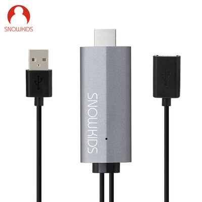 

Снежинки Мобильный телефон Tablet HDMI Screen Converter +1 M MFI Сертифицированный кабель для передачи данных iPhone / iPad адаптер Apple Computer HD Connection