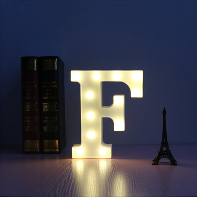 

WH 26 Буквы Белый светодиодный ночник Marquee Sign Alphabet Lamp на день рождения Свадебная вечеринка Спальня Стена Висячие украше