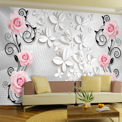 

Custom 3D Modern Minimalist Photo Wallpaper Murals For Living Room Three-dimensional Rose Wall Mural Paper Papel De Parede 3D