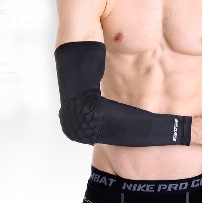 

Bovnik Honeycomb Stretch Breaker Basketball Arm Sleeve Breathable Riding Elbow Light Sport Elbow Bracers L Single Pack