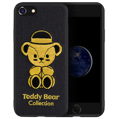 

Teddy Collection Apple 8/7 Mobile Shell iPhone8 / 7 Cartoon Cover Творческая трехмерная трехмерная вышивка All-inclusive Силиконовая мягкая раковина Teddy