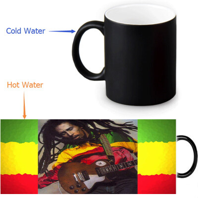 

Bob Marley Reggae Music 350ml/12oz Heat Reveal Mug Color Change Coffee Cup Sensitive Morphing Mugs Magic Mug Milk Tea Cups