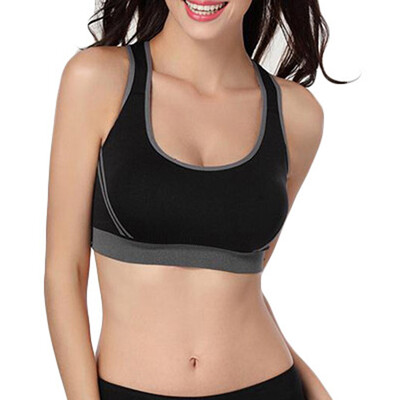 

Women Fitness Bra Padded Compression Sport Bra top Sportswear Elastic Crop Vest