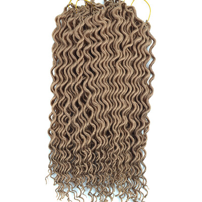 

Chorliss 18Inches FauxLocs Curly Crochet Braids Synthetic Crochet Hair Extensions Pure Color Braiding Hair Bundles 60gpack 1pc