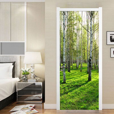 

Photo Wallpaper Modern Simple 3D Forest Mural Wall Sticker Living Room Bedroom Home Decor PVC Waterproof Wall Paper 77cmx200cm