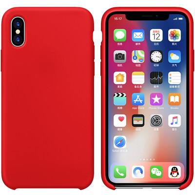 

KOOLIFE Apple X Mobile Shell iPhone x Мобильный Shell Liquid Silicone Plus Velvet Soft Shell Мужчины и женщины Тонкие, применимые к Apple iPhone x / 10 Drop Red