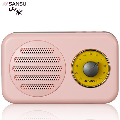 

Landscape SANSUI T1 Bluetooth Speaker Computer Wireless Portable Speakers Mini Sound Card Cannon Mobile Phone Subwoofer Pink