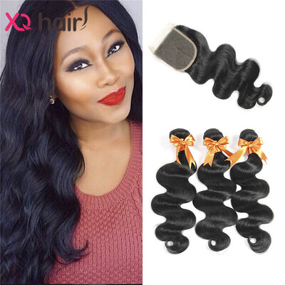 

Brazilian Body Wave With Closure 7A Brazilian Human Hair 3Bundles With Closure Brazilian Virgin Hair Body Wave With Closure