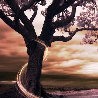 

Custom 3D Fantasy Mural Wallpaper Purple Flowers Trees Wall Mural Bedding Room TV Backdrop 3D Non-woven Paper Wall Papers Roll