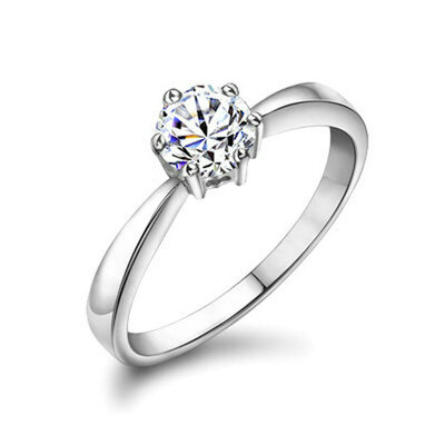 

Yoursfs® 18K White Gold Plated 0.5ct Simulated Diamond Promise Rings Use Austrian Crystal Fashion Jewelry
