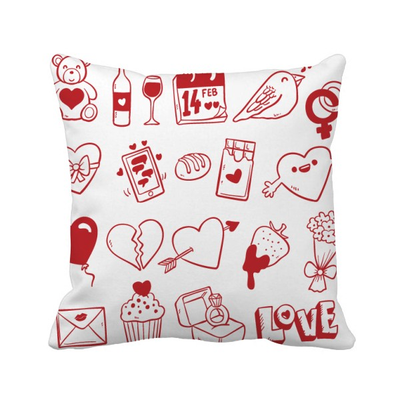 

Valentines Day Wine Love Bird Heart Square Throw Pillow Insert Cushion Cover Home Sofa Decor Gift