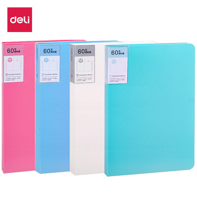 

Deli deli 5067 A4 60-page fashion bright information booklet information bag folder red