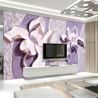 

Custom Photo Wallpaper 3D Stereoscopic Flowers Living Room Sofa Backdrop Wall Murals Wall Paper Modern Home Decor Room Landscape