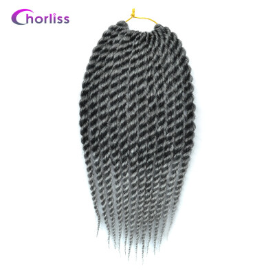 

Chorliss 12" Synthetic Ombre Color Braiding Hair Extensions Mambo Twist Crochet Braids Hair burgundy 75gpack