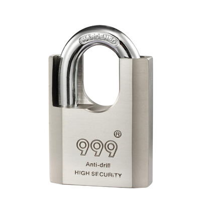 

999 padlock anti-theft door lock warehouse door lock waterproof anti-mite semi-circle bag ear copper padlock H0260mm